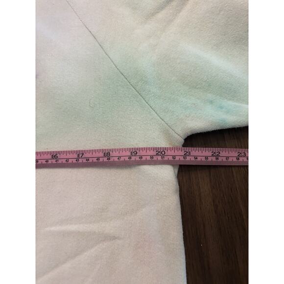 Vintage 80s Pegasus Unicorn Graphic SWEATSHIRT Horse USA Rare Pink Fantasy L - Picture 6 of 8